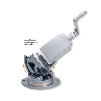 3 WAY TILTING & SWIVELING MACHINE VICE : N-154