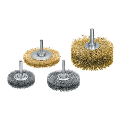 Shaft Mounted Circular Wire Brush Crimped And Twisted